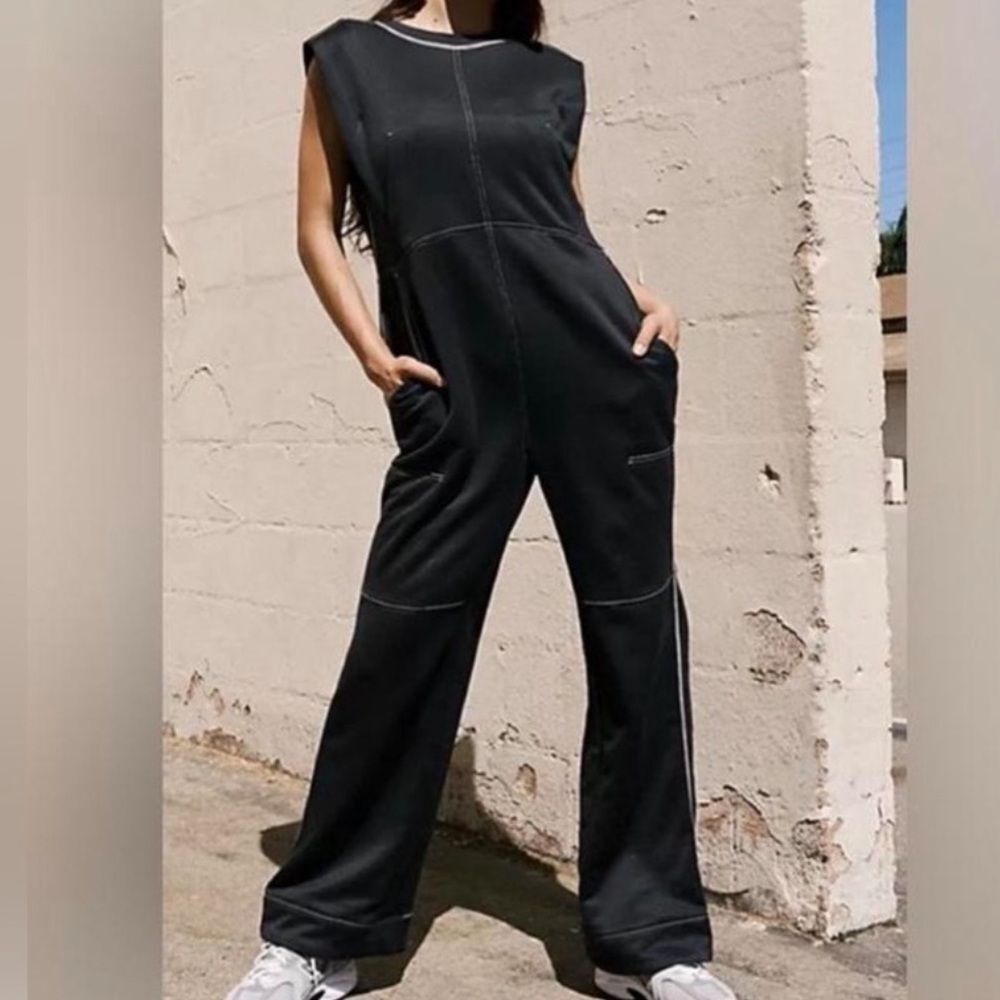 Free People Movement Switch Up Onepiece Jumpsuit In Black Size M